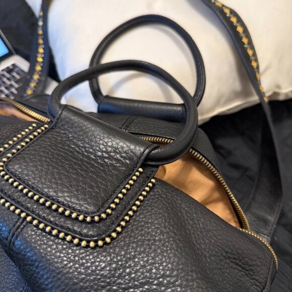 Sheila Large Satchel in Pebbled Leather - Ball Chain - Picture 6 of 7